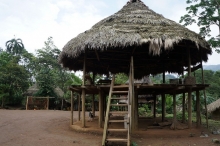Guest hut in an Embera Peru village, Panama