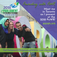 I'm presenting at the Parliament of the World's Religions